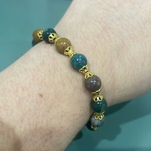 Ocean Jasper Crystal Beaded Bracelet